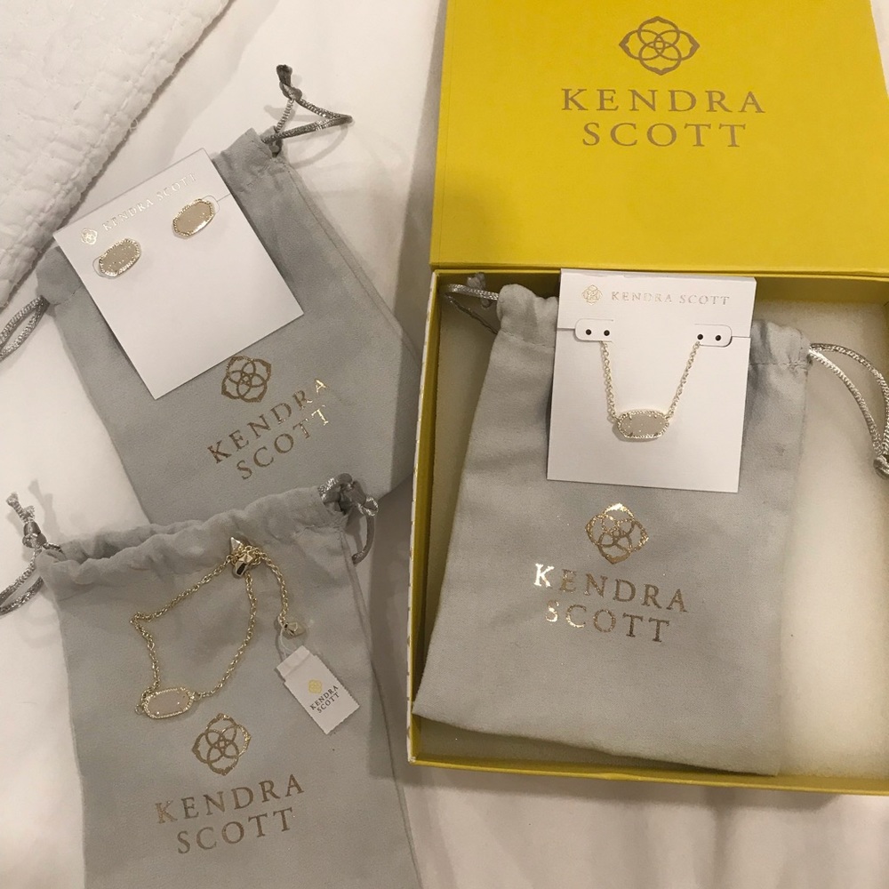 Kendra Scott Necklace, Earrings, and Bracelet Set